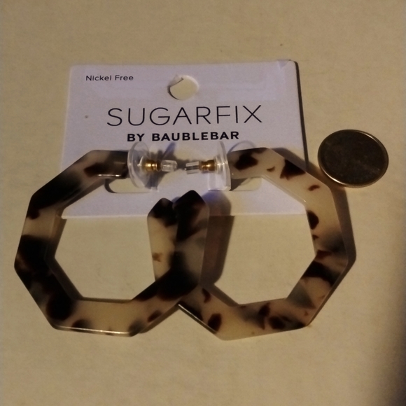 BaubleBar Jewelry - Sugarfix by Baublebar hoop earrings pierced nwt (Sku 062)